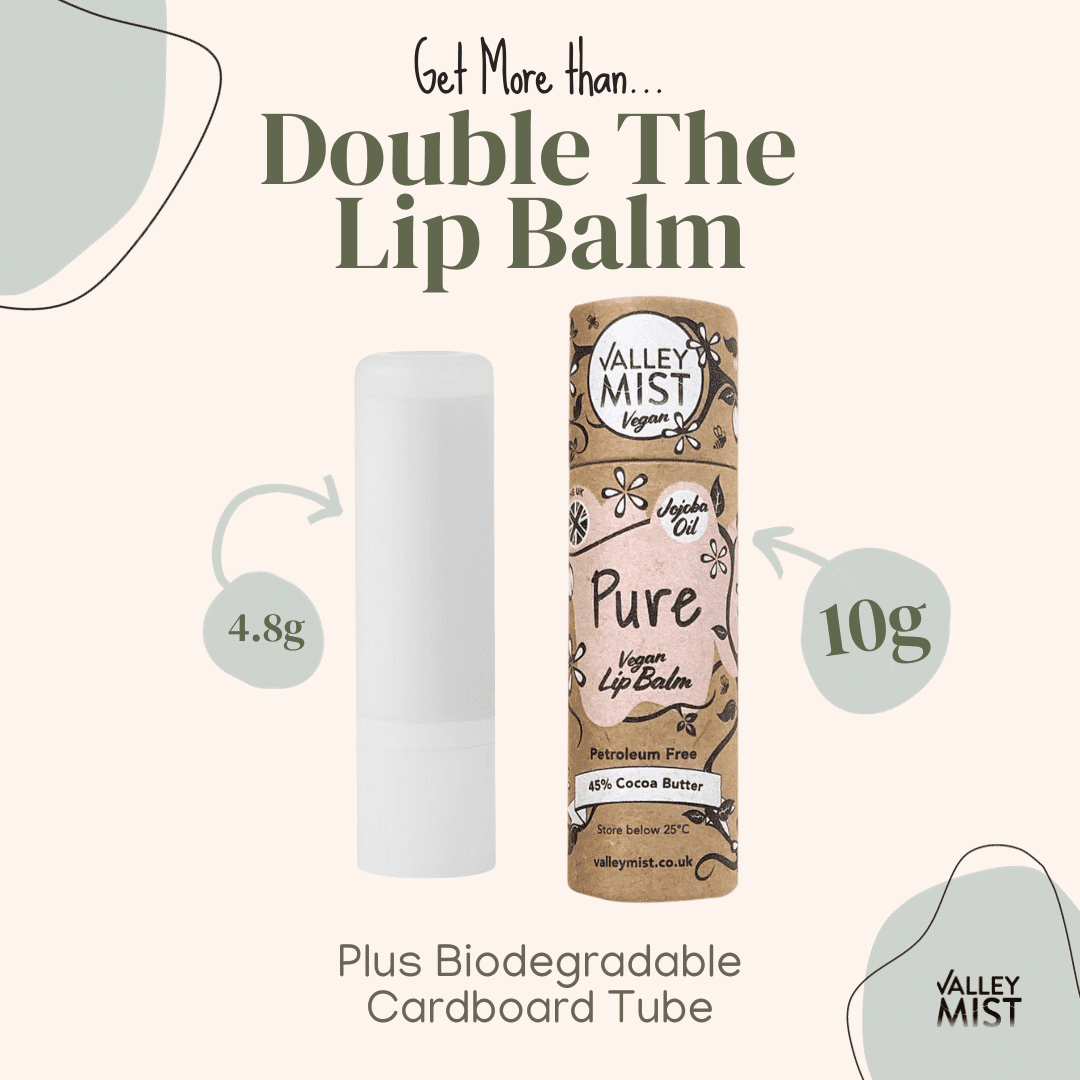More than double the amount of lip balm compared to a standard chapstick