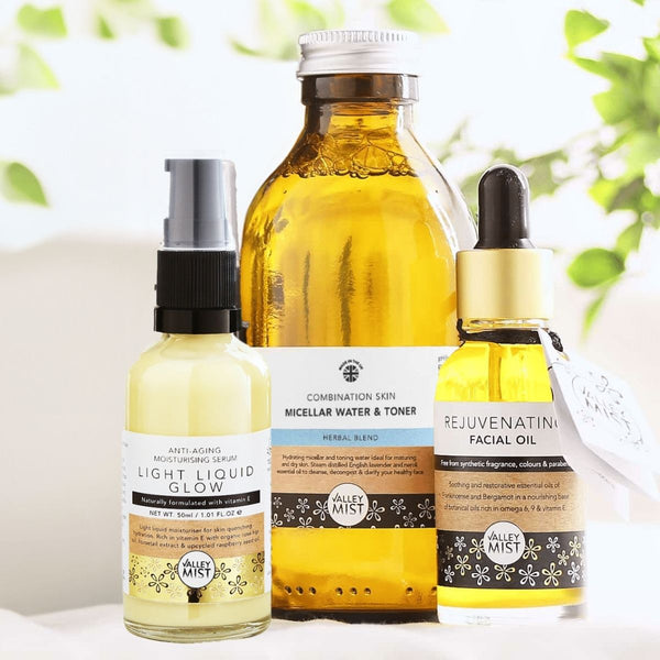 Daily natural skincare routine bundle for combination skin – Valley Mist
