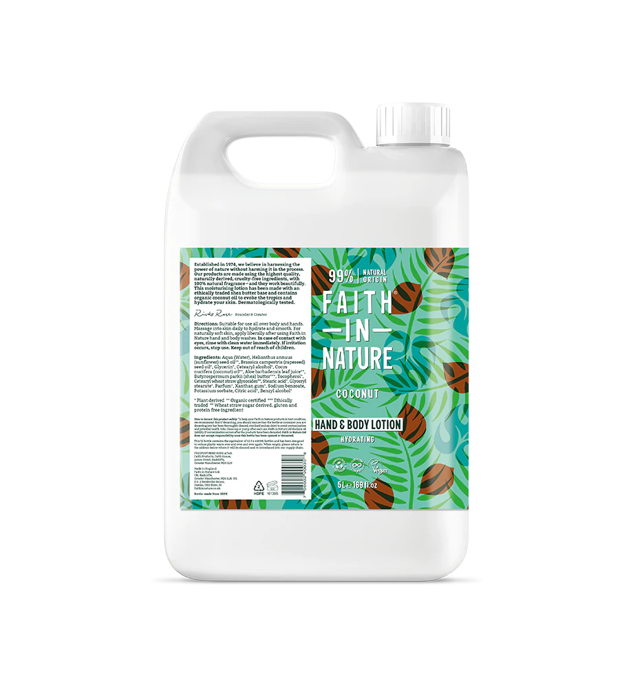 Coconut Hand and Body Lotion Refill - Faith In Nature