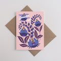 Pink vintage birthday card