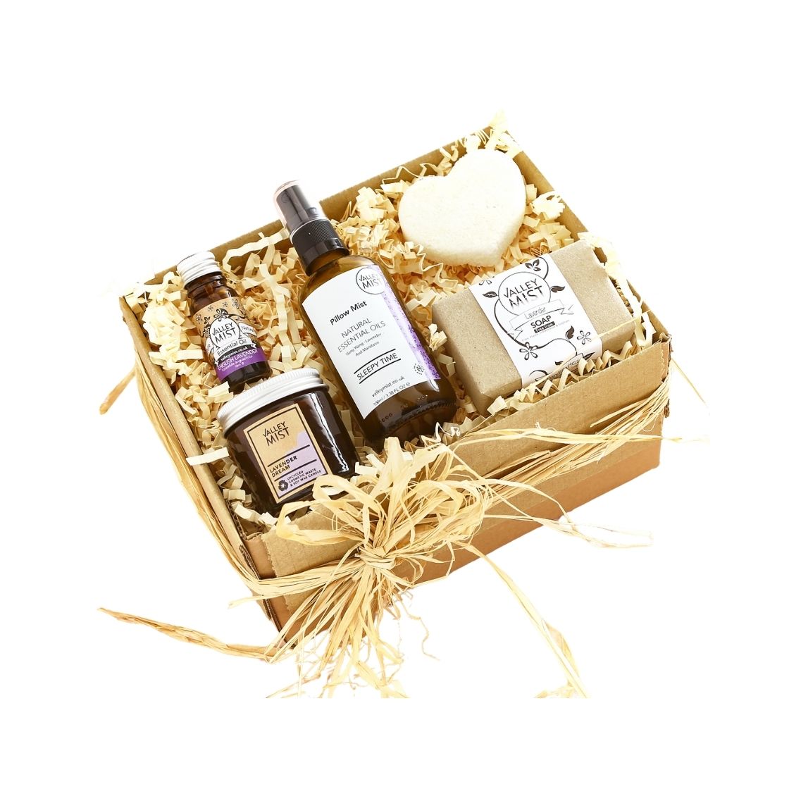 Mother’s Day natural wellness gift box with lavender candle and skincare – Valley Mist