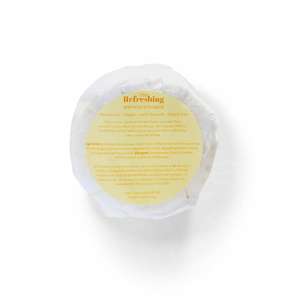 shower steamer lemongrass and orange