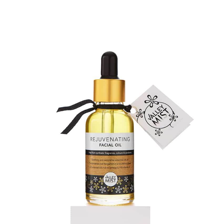 Rejuvenating frankincense facial oil with pipette