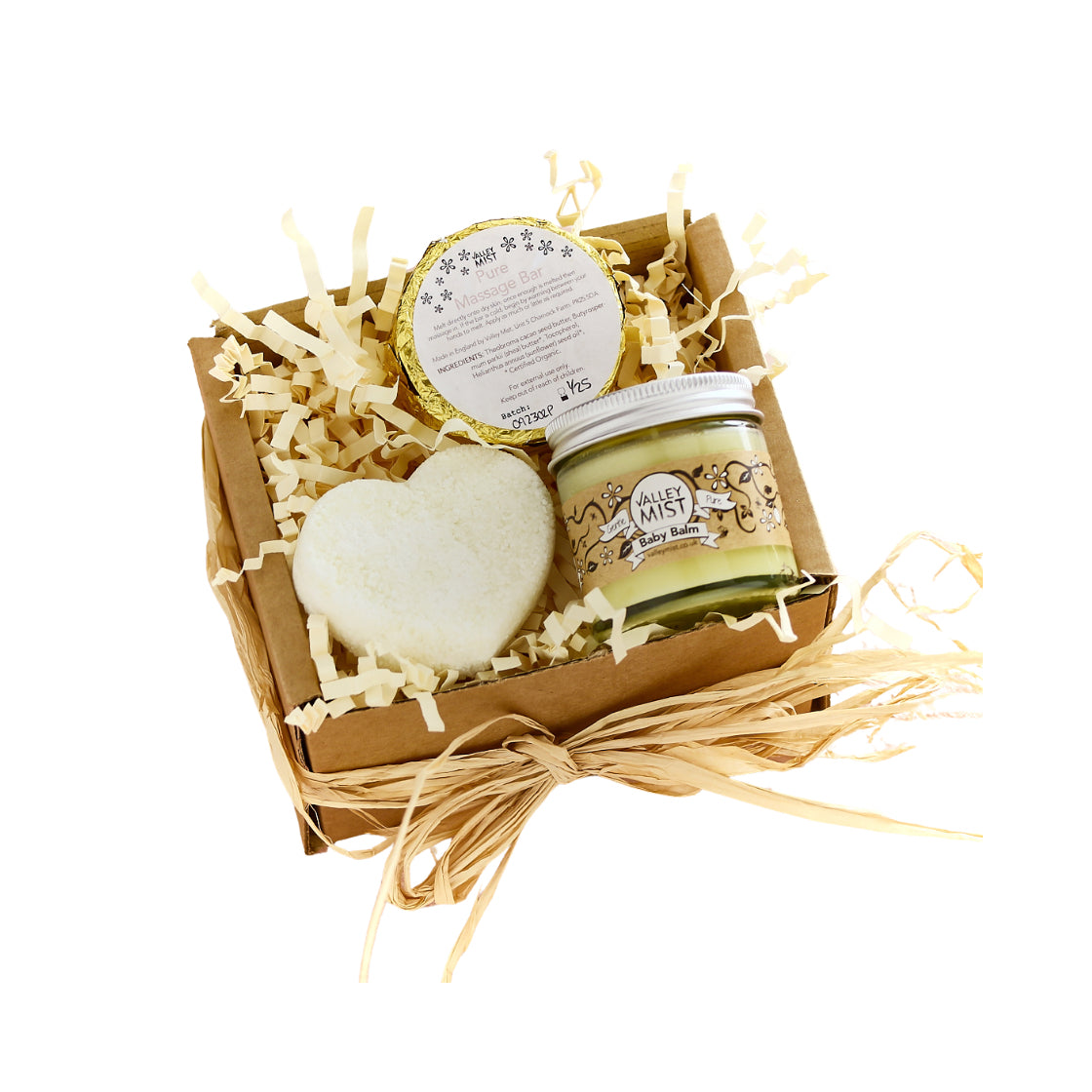 Natural massage and foot care gift set with skin balm, foot soak and massage bar.