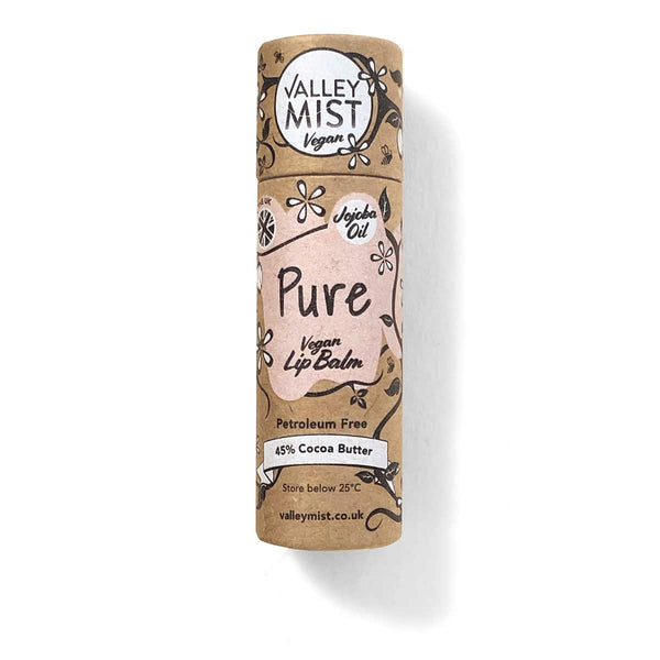 Vegan pure lip balm in recyclable tube – Valley Mist