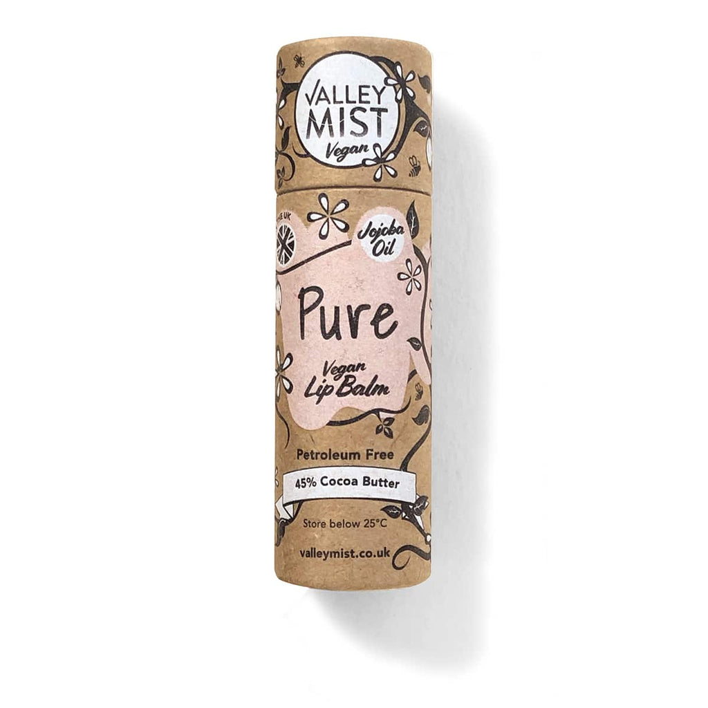 Vegan pure lip balm in recyclable tube – Valley Mist