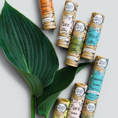 Valley Mist plastic free and zerowaste natural and organic lip balms