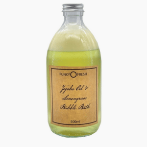 Glass bottle bubble bath & oil