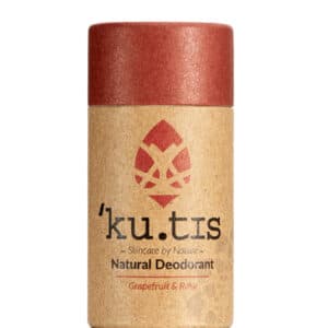 Kutis natural deodorant grapefruit and rose made with beeswax