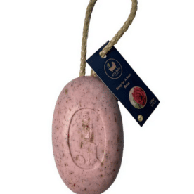 rose soap on a rope