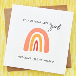 New Baby Girl Greeting Card - Welcome to the world little girl