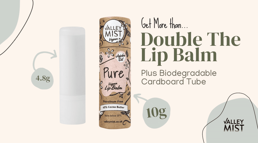 More than double the amount of lip balm compared to a standard chapstick