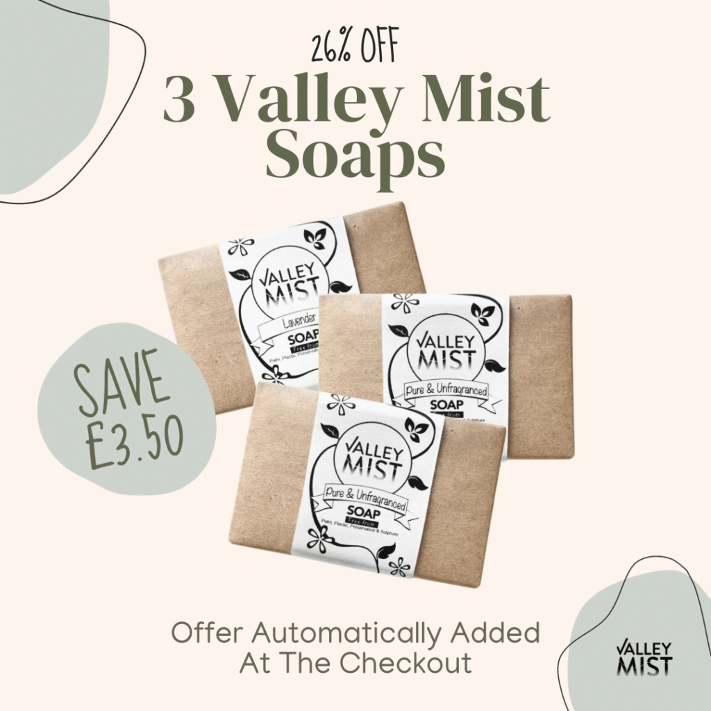 3 Valley Mist Soaps for £10
