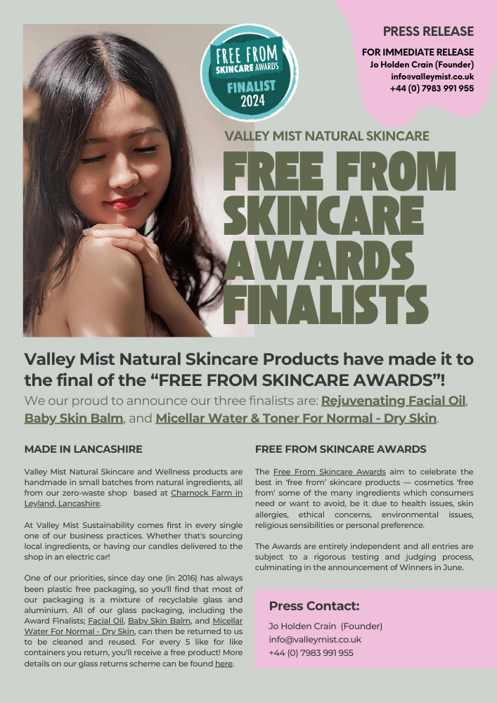 Free From Skincare Awards Finalists